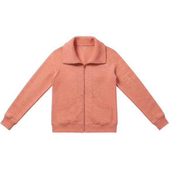 Motherhood Maternity Jackets & Blazers - Motherhood‎ Maternity Coral Heather Full Zip Sweatshirt Jacket Orange Medium